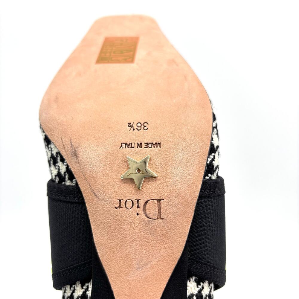 Dior X Roger Vivier Houndstooth 62-22 Kitten Heel Maryjane Pumps 36.5 - Picture 7 of 8
